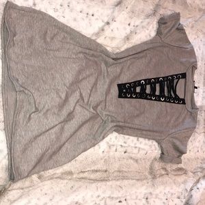 T-shit dress with a long v-cut